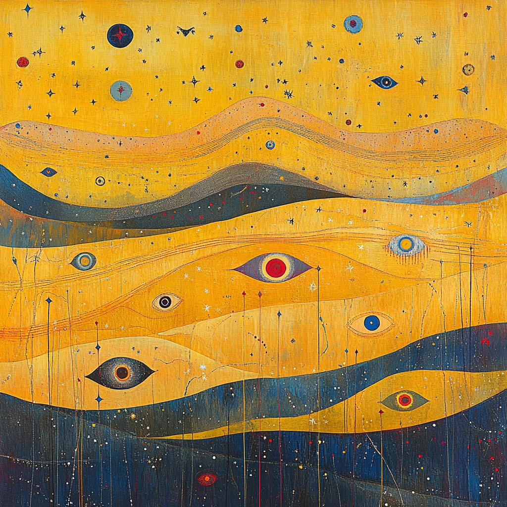 Joan Miró Inspired Starfield Serenade Numbered painting kits