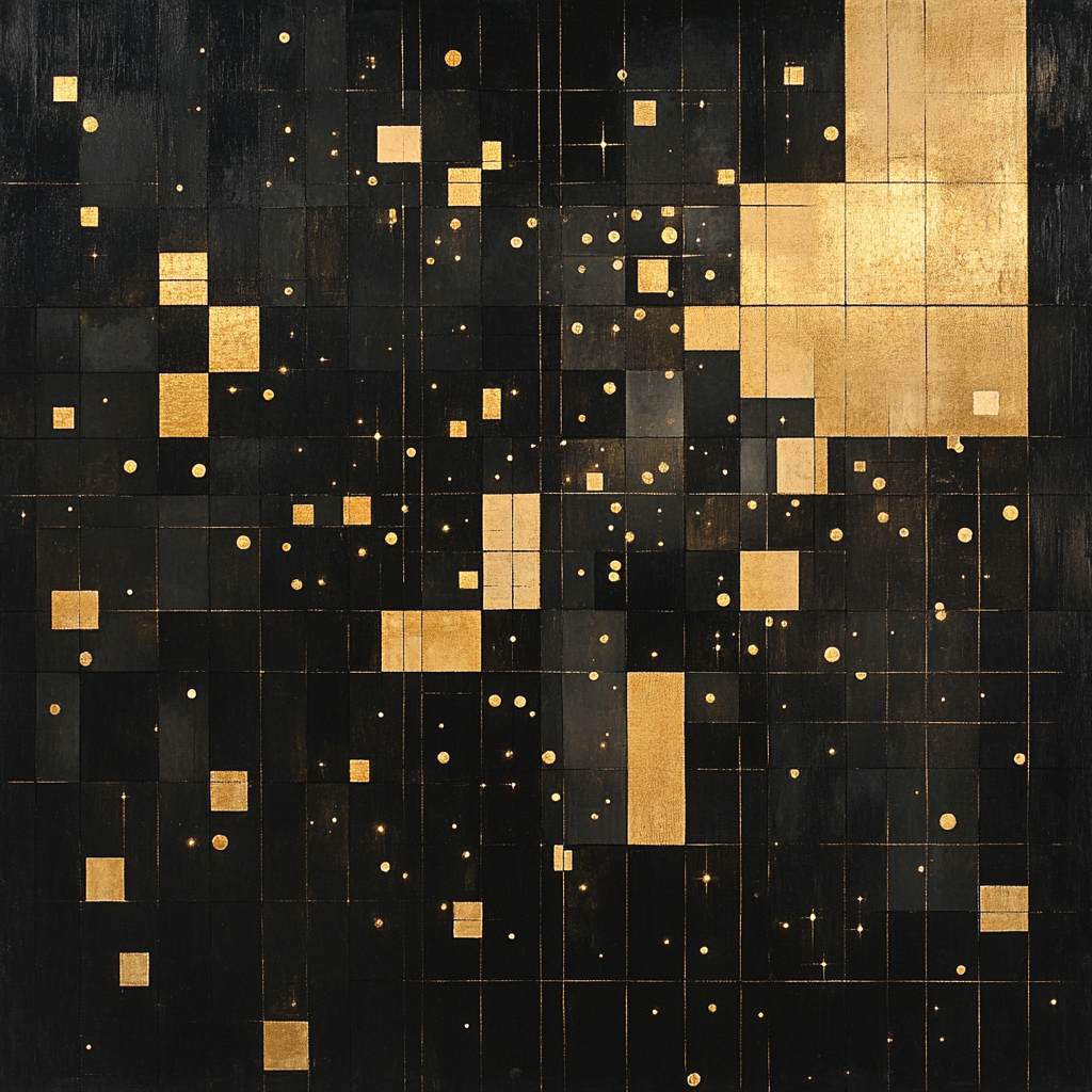 Kazimir Malevich Inspired Fragmented Solar Grid painting number kit