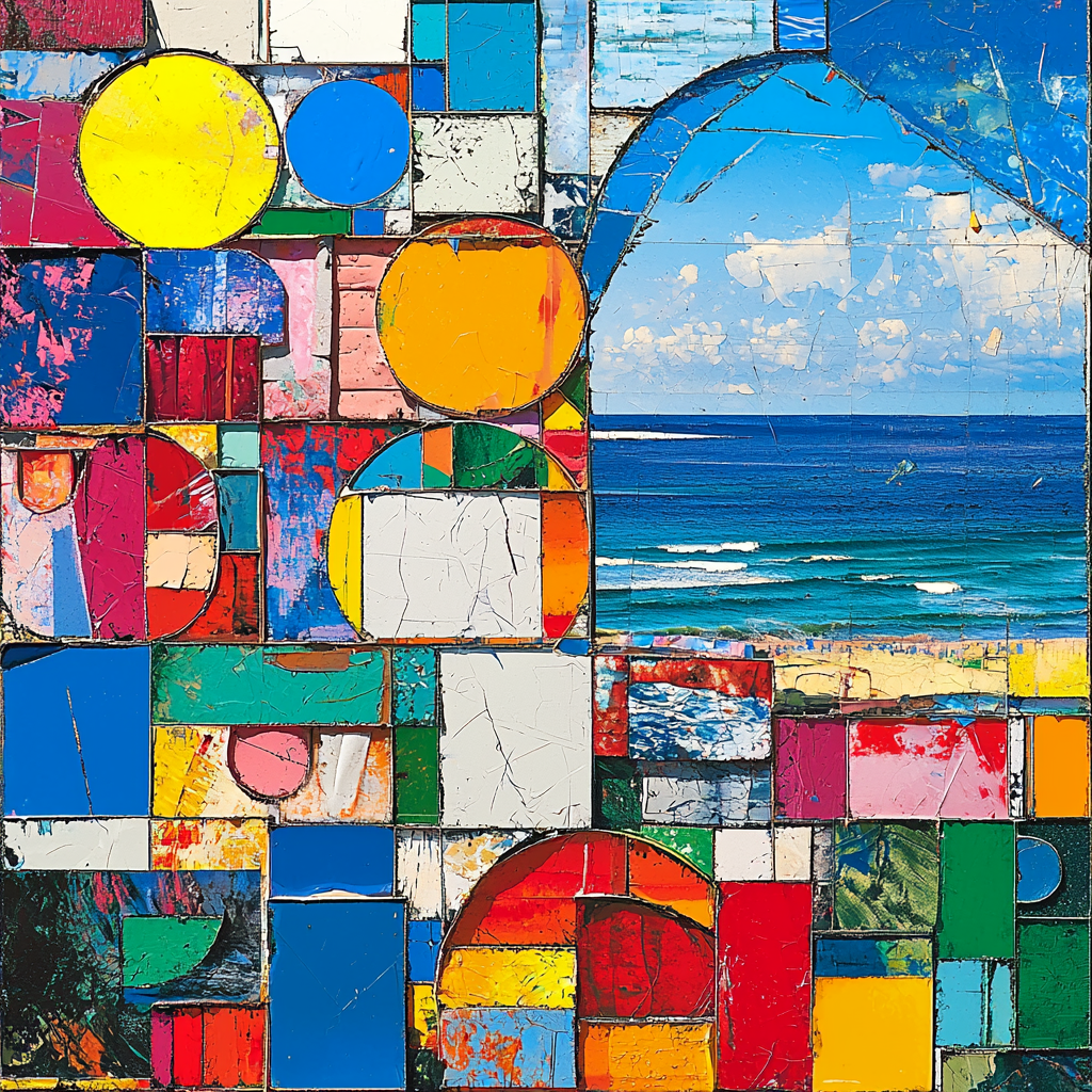 Robert Rauschenberg Inspired Vibrant Urban Mosaics Numbered Painting Kits