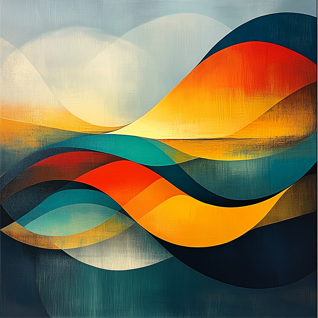 Kandinsky Inspired Ocean Symphony paint by numbers