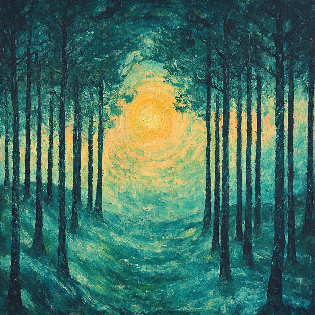 Edvard Munch Inspired Enchanted Pine Expanse Paint by numbers kits