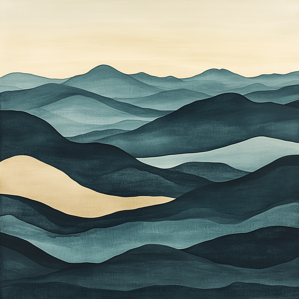 Zhao Mengfu Inspired Celestial Ink Tides DIY paint by numbers