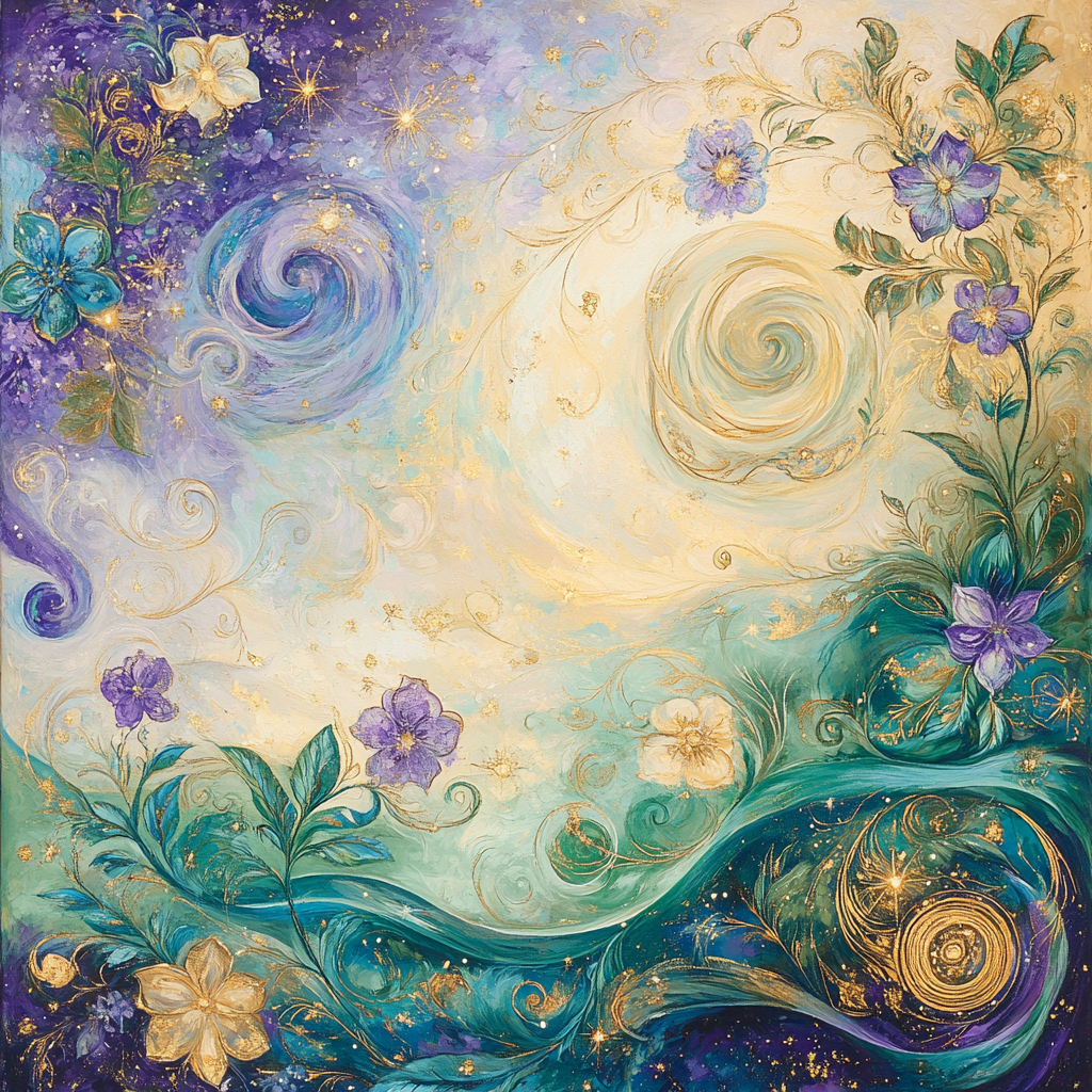 Alphonse Mucha Inspired Cosmic Harmony Painting by numbers kit