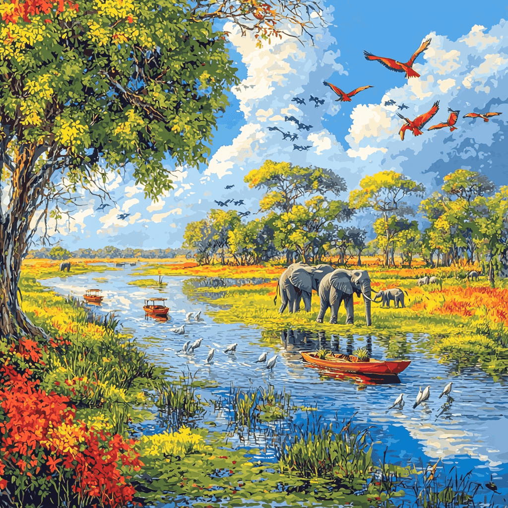 Okavango Delta Paint By Number