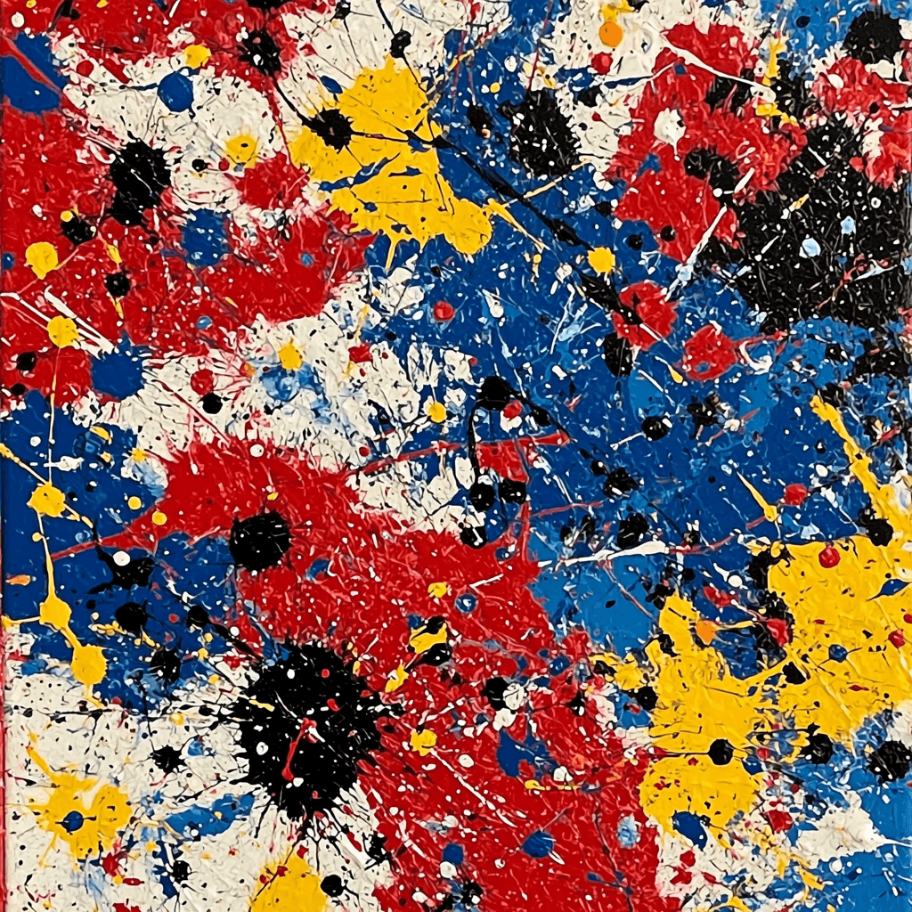 Jackson Pollock Inspired Abstract Expressions Painting Number Kit