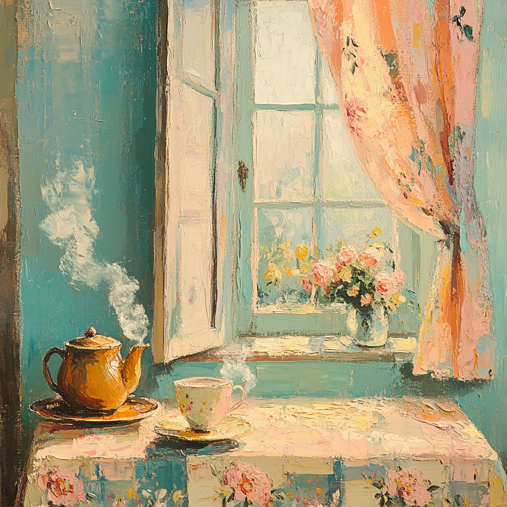 Pierre Bonnard Inspired Morning Kitchen DIY paint by numbers