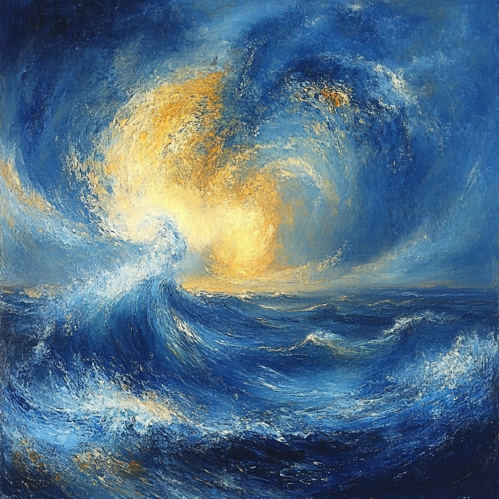 Turner Inspired Stormy Seascape paint by numbers