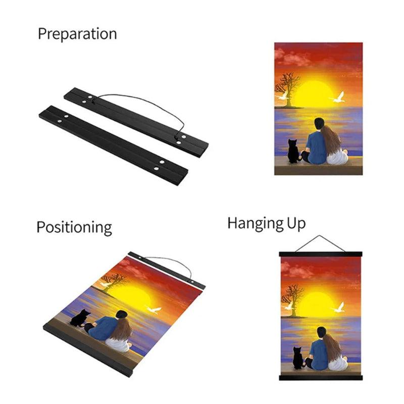 Magnetic Poster Hanger Frames For Acrylic Painting Kit