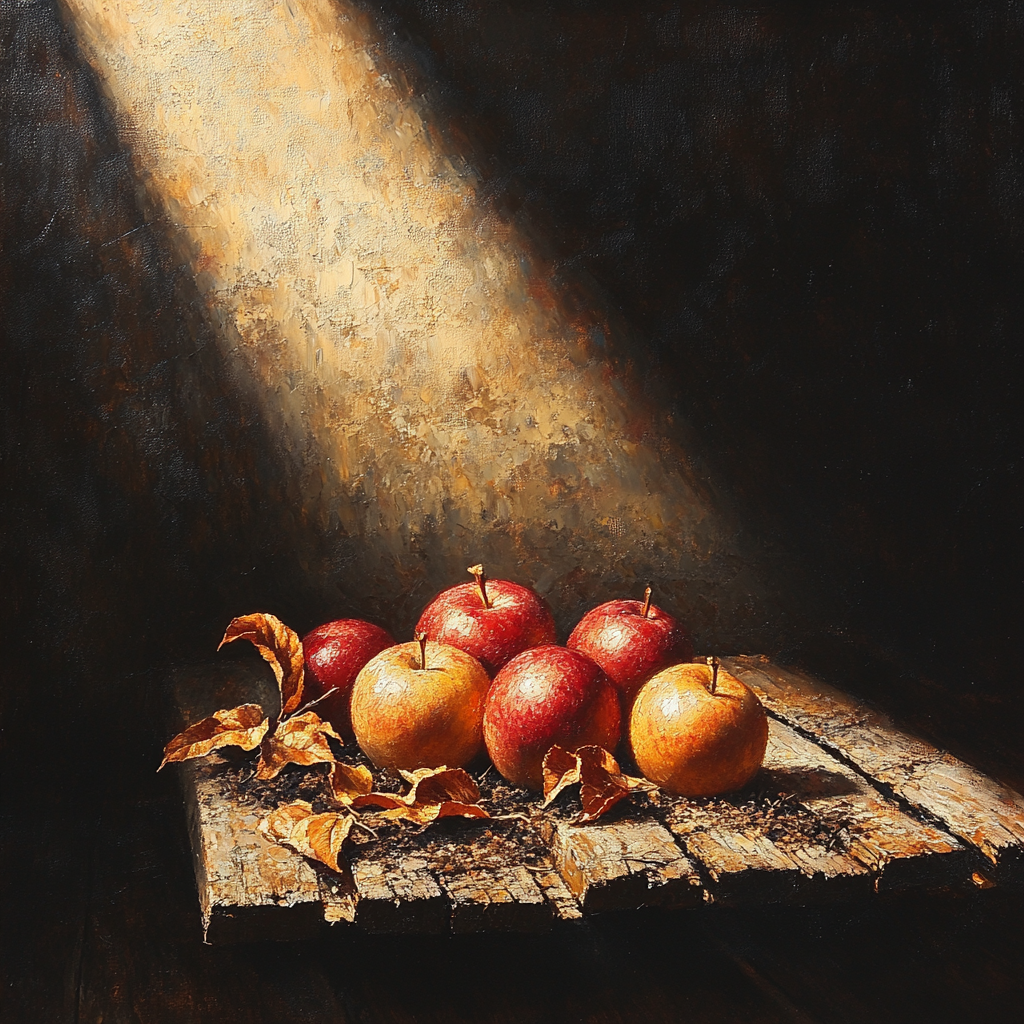 Caravaggio Inspired Withering Orchard Still Life paint by numbers