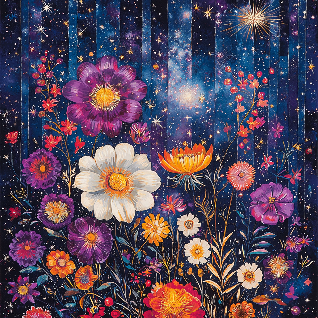 Frida Kahlo Inspired Celestial Petals DIY Paint By Numbers