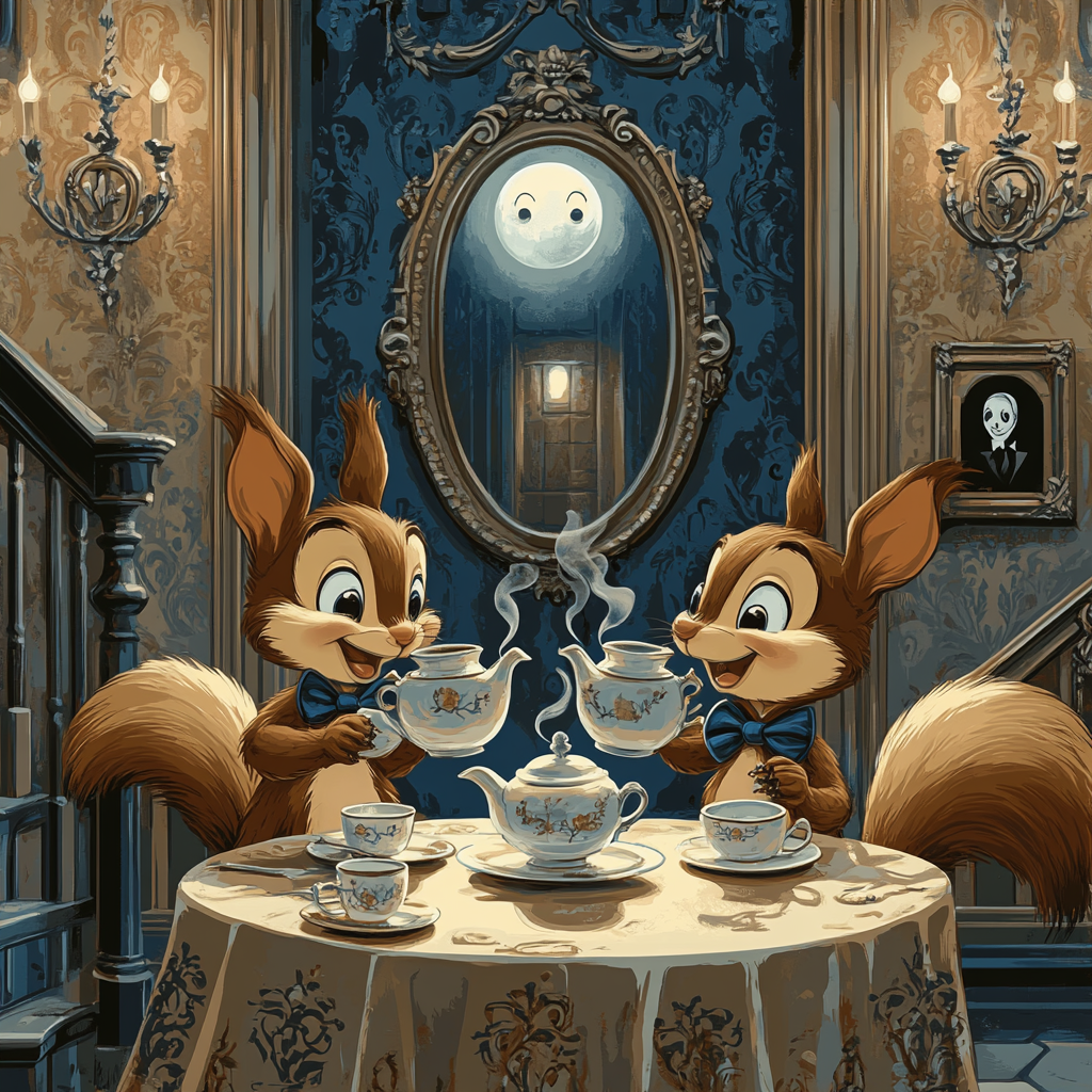 Haunted Mansion Tea With Chip And Dale paint by numbers