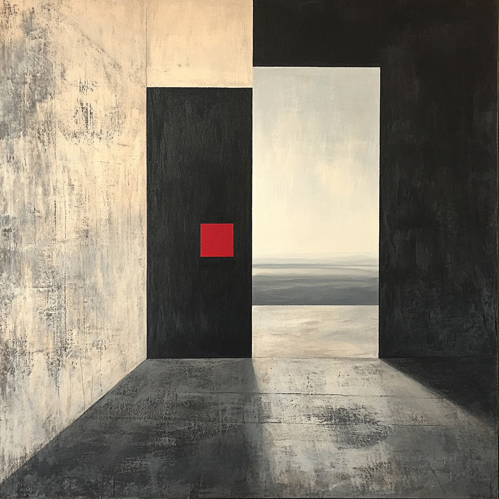 Kazimir Malevich Inspired Void Composition Number painting