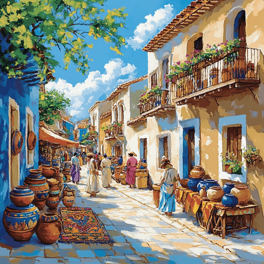 Artisan Alley Oaxaca Mexico painting number kit