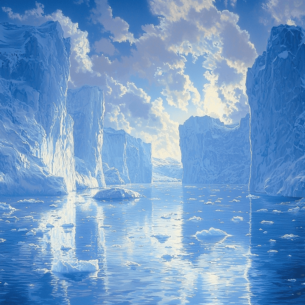 Frederic Edwin Church Inspired Majestic Icebergs And Glaciers Paint By Numbers Kits