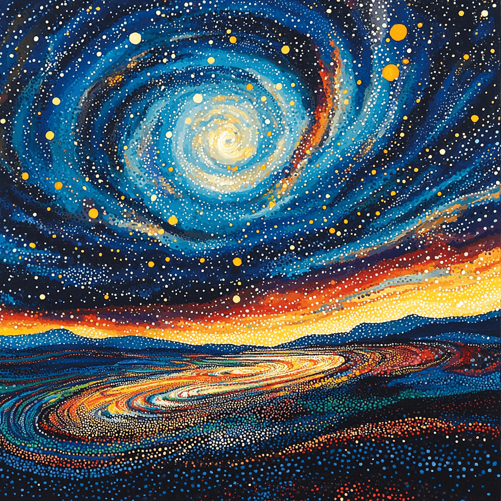 Yayoi Kusama Inspired Celestial Pathways Paint By Color