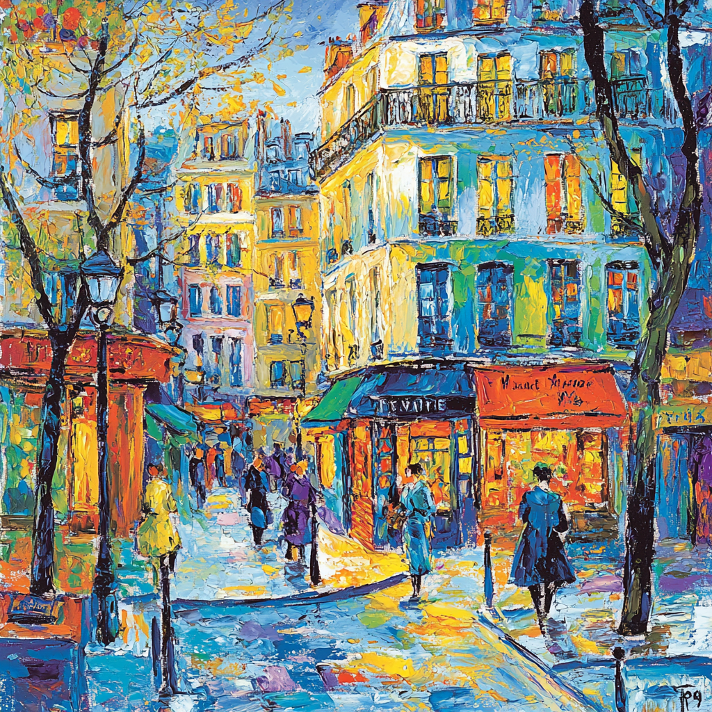 Maurice Utrillo Inspired Bohemian Paris Streets Paint By Numbers Art