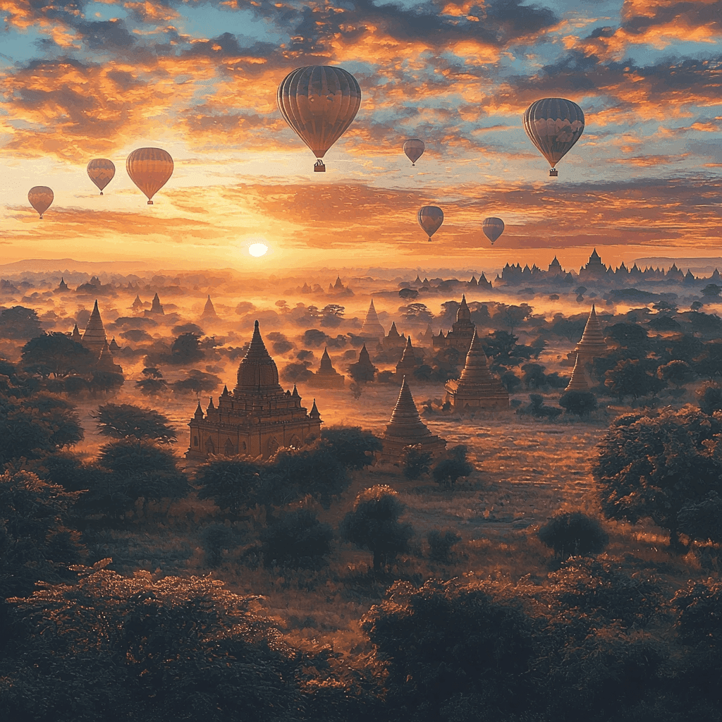 Bagan Temples Paint By Color