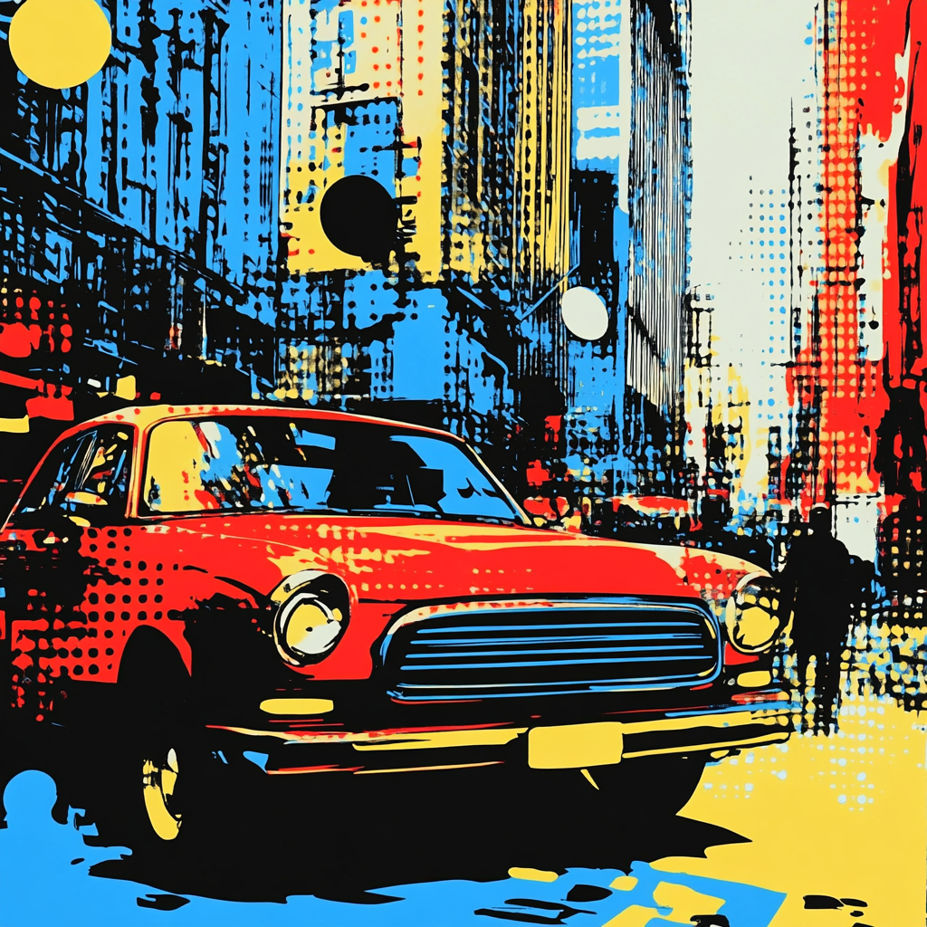 Roy Lichtenstein Inspired City Pop paint by color