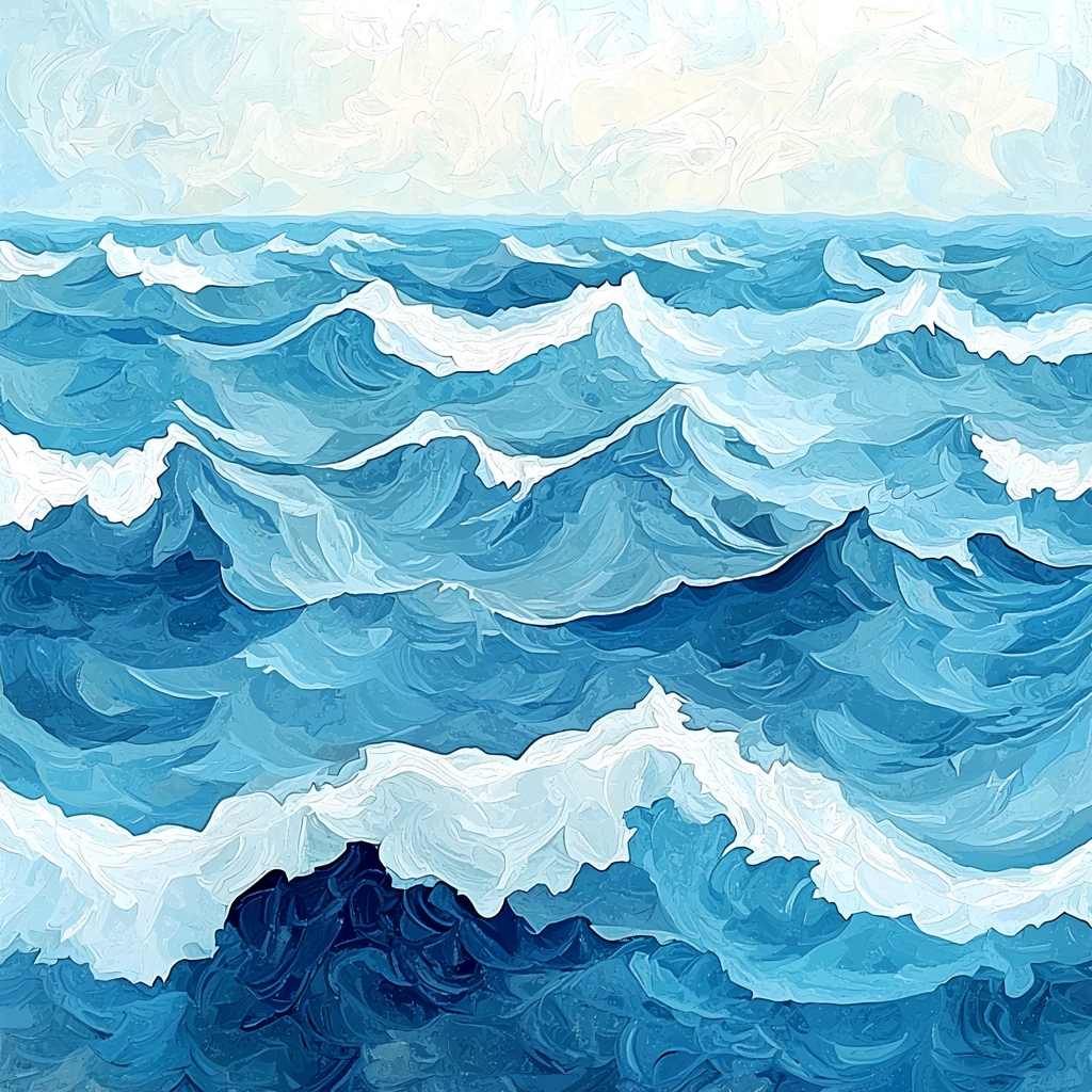 Nandalal Bose Inspired Graceful Waves DIY Paint By Numbers