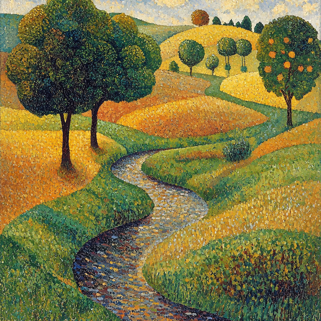 Georges Seurat Inspired Nature's Rhythms Paint By Number