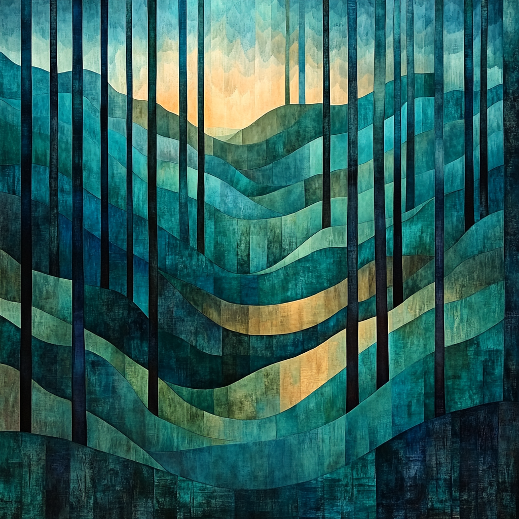 Dreamscape Forests Max Ernst Inspired DIY paint by numbers