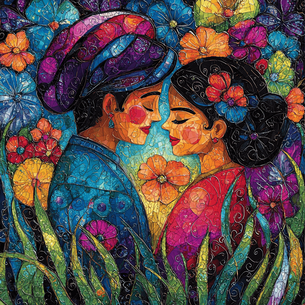Kahlo Inspired Joyful Friendship DIY Paint By Numbers