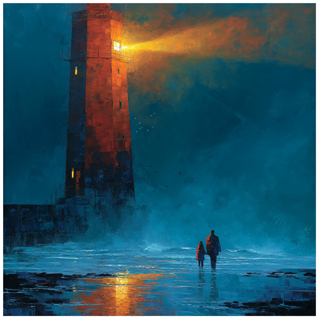 The Motherly Lighthouse Number Painting