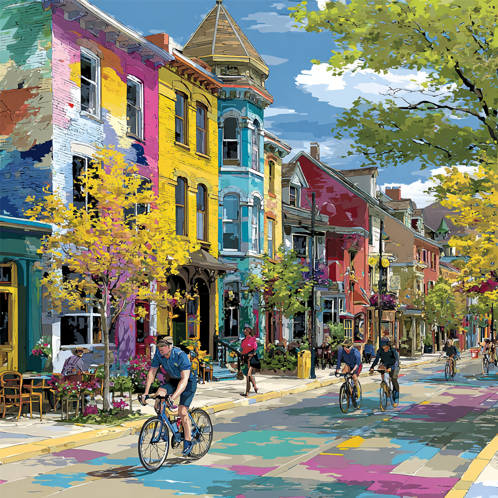 Montreal Plateau Street Art Canada paint by number