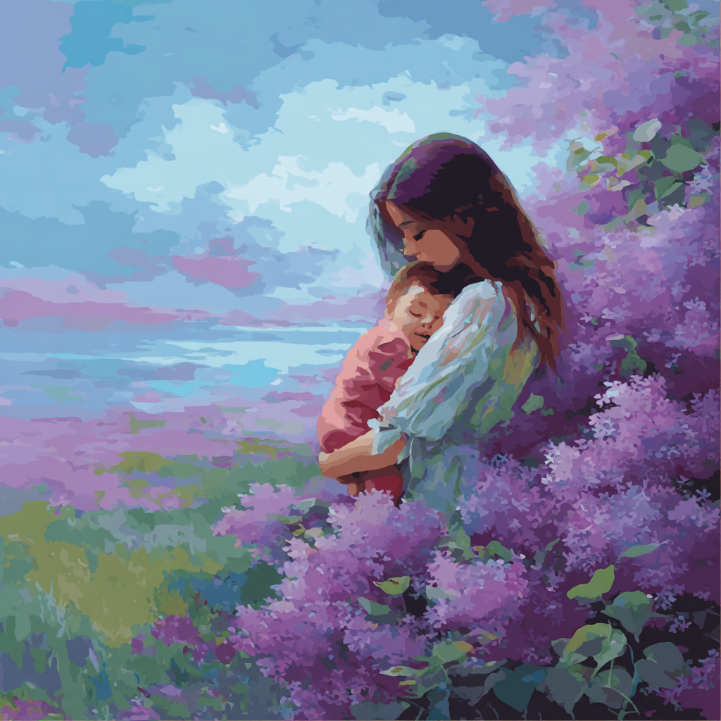 Lullabies In Lilac Paint By Number