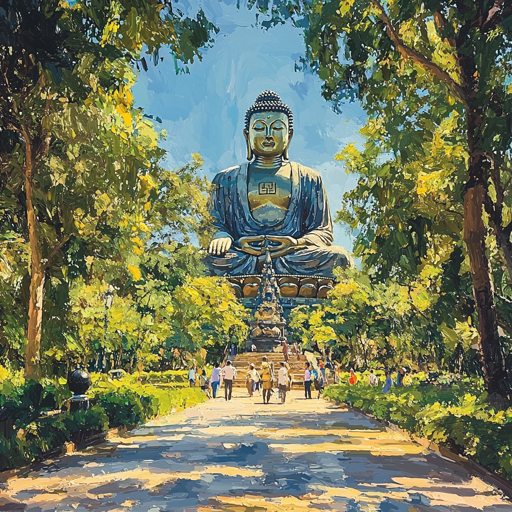 Kamakura Great Buddha Paint By Color
