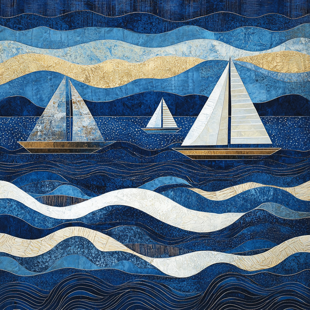 Hokusai Inspired Great Wave Yacht Race DIY paint by numbers
