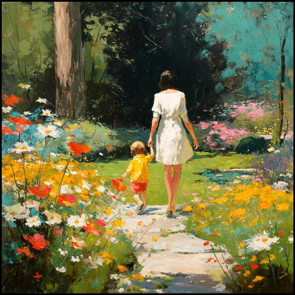 Joyful Garden Walk Painting By Numbers Kit
