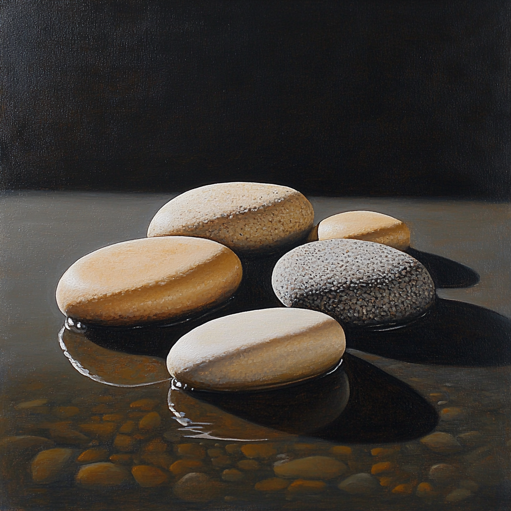 Caravaggio Inspired Serene River Stone paint by number