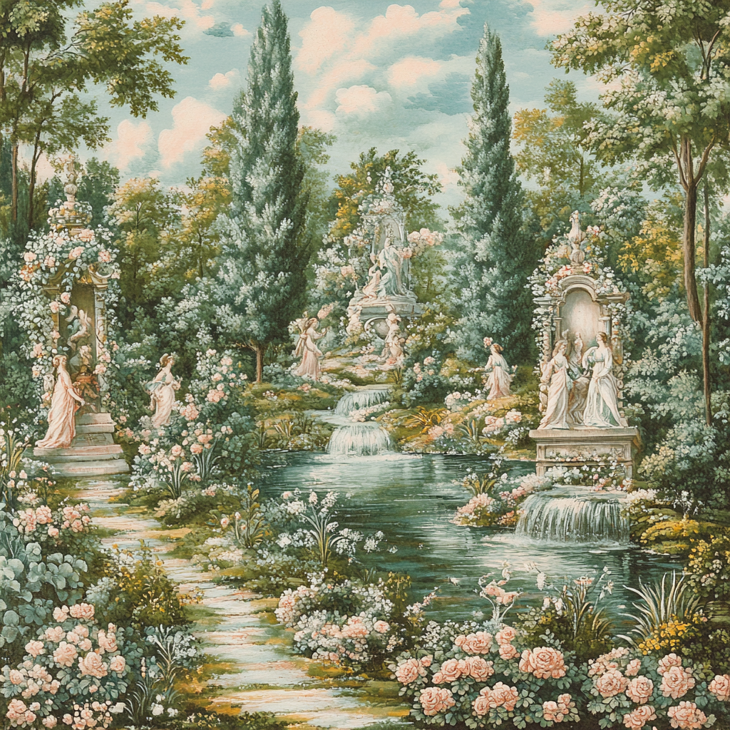 Botticelli Inspired Mythical Garden Numbered painting kits