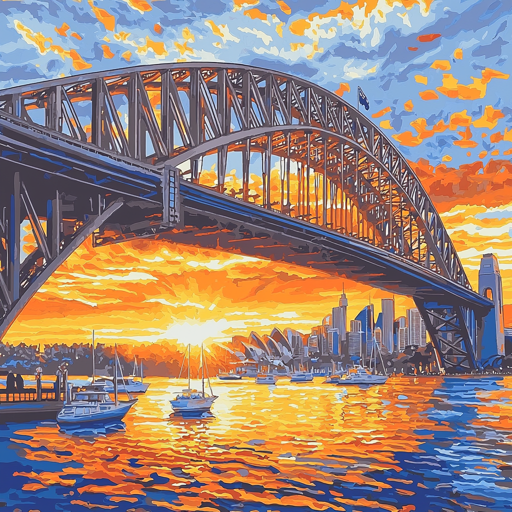 Sydney Harbour Bridge Paint by numbers kits