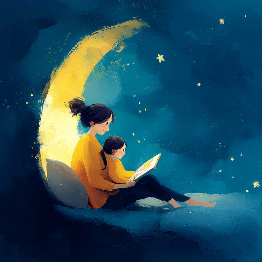 Moonlit Storytime Number Painting