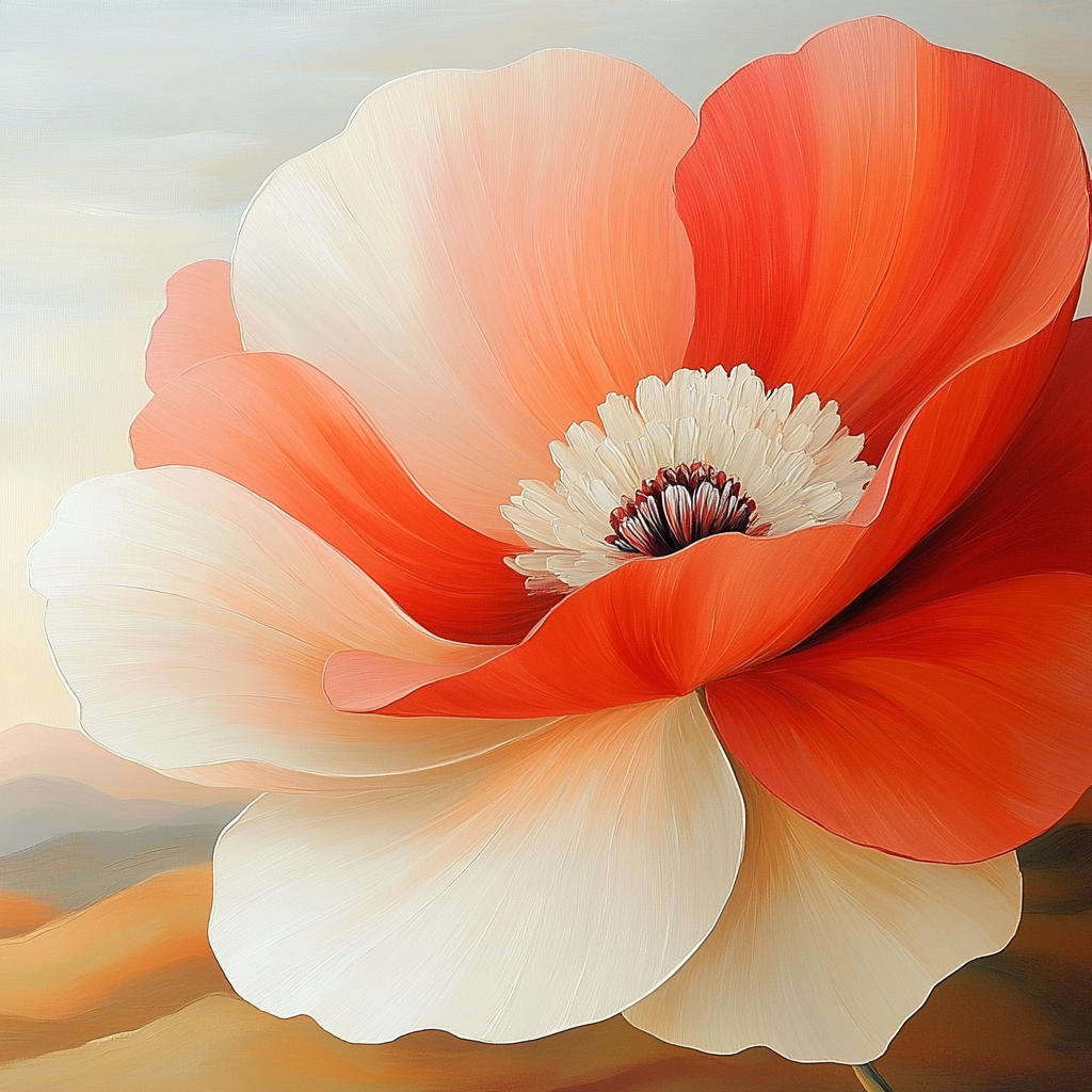 Georgia OKeeffe Inspired Desert Flowers paint by numbers