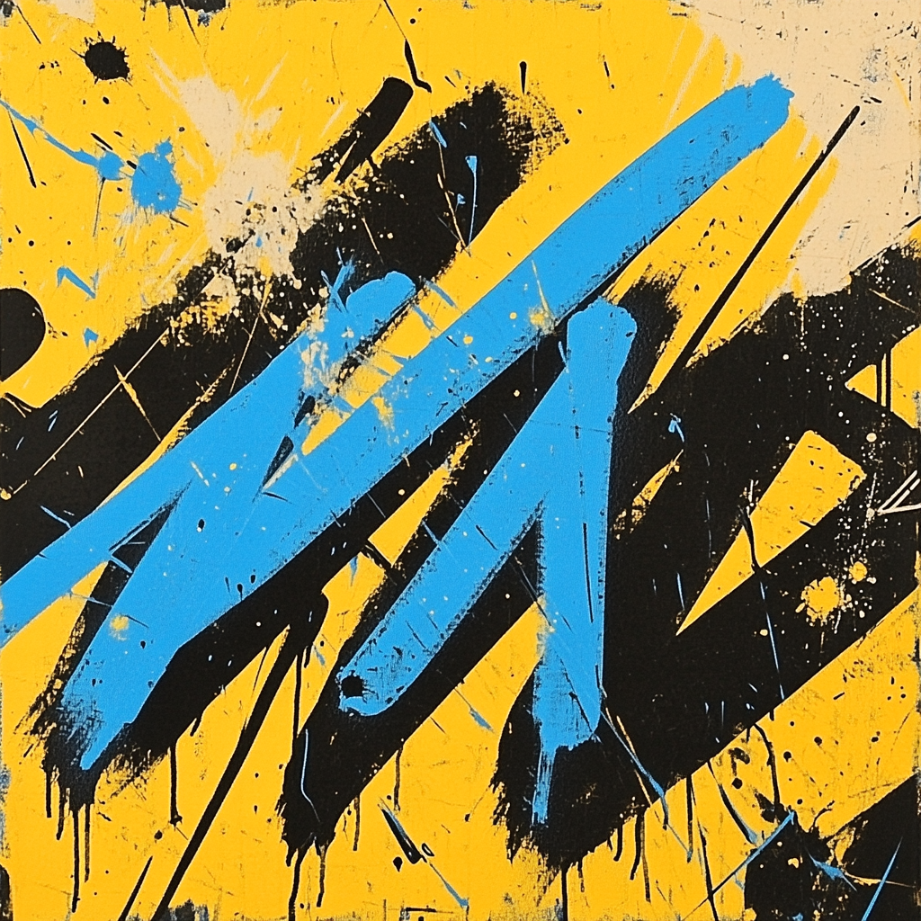 Jean-Michel Basquiat Inspired Nebular Scribble Paint by numbers art