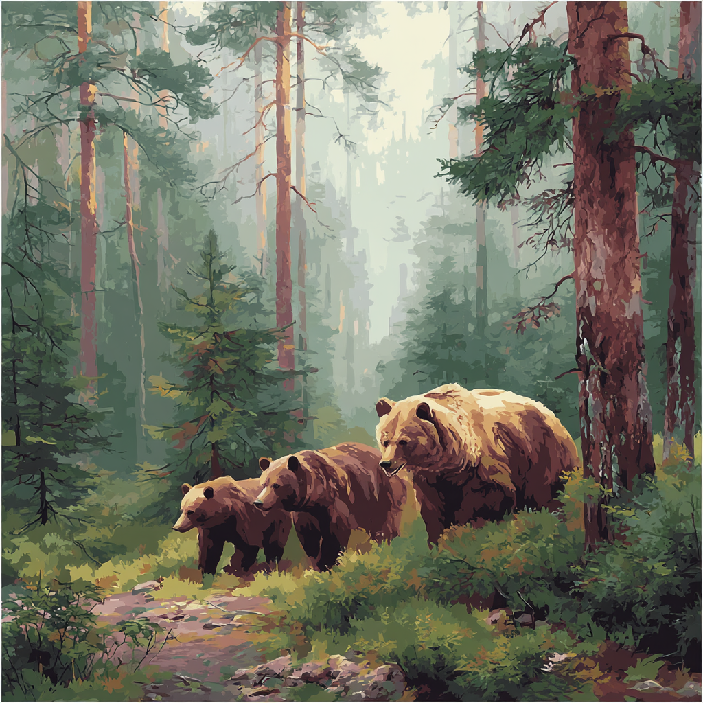 Mama Bear’s Tender Care Painting By Numbers Kit
