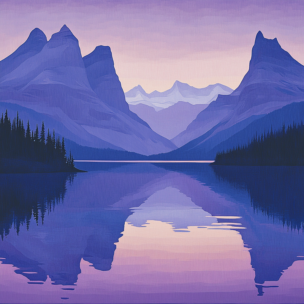 Lawren Harris Inspired Snowcapped Monoliths At Dawn Paint by numbers art