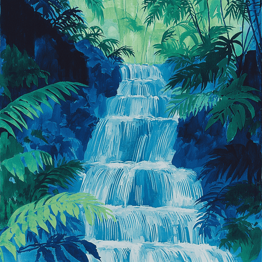 Nandalal Bose Inspired Cascades Of Serenity Painting By Numbers Kit