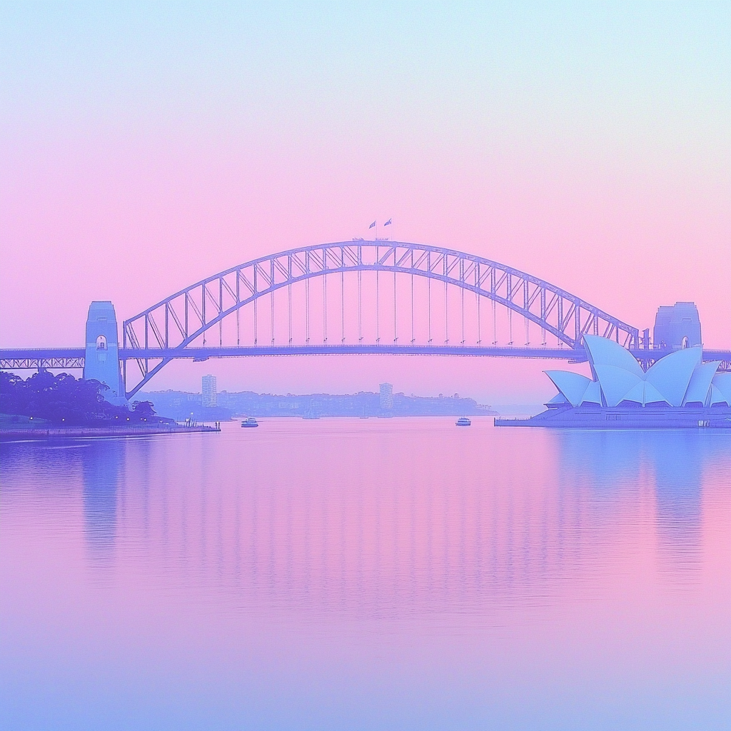 Sydney Harbour Bridge At Dawn Australia painting number kit