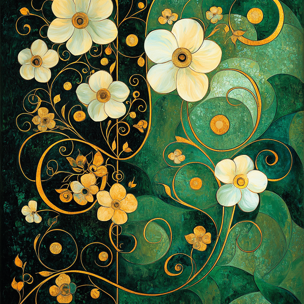Gustav Klimt Inspired Golden Garden Of Serenity Paint By Number