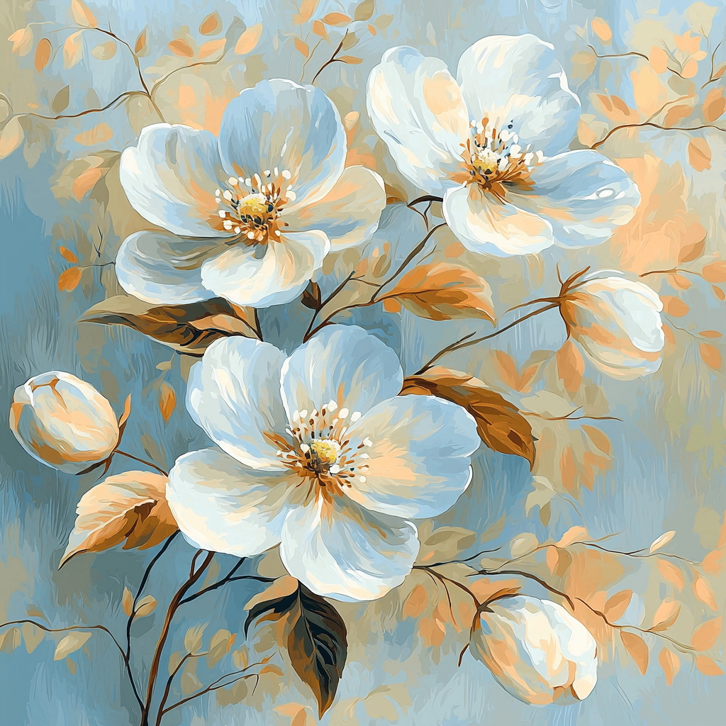 Leonardo Da Vinci Inspired Fleeting Blossoms Painting Number Kit