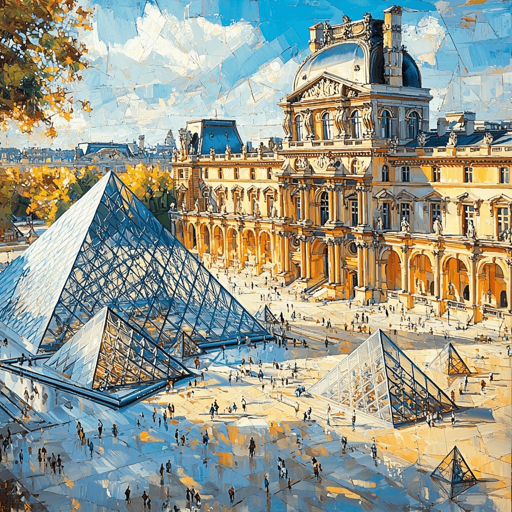 The Louvre Museum - Paris Number Painting
