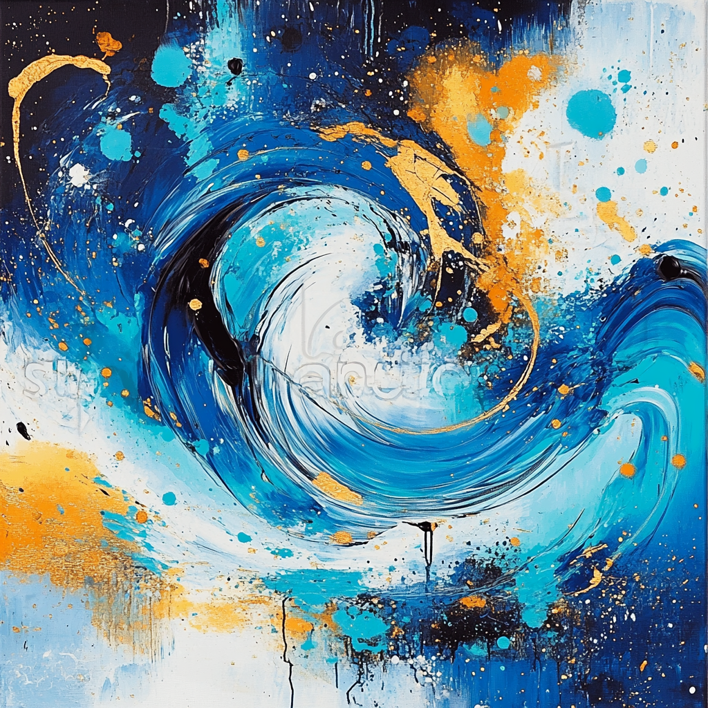 Jackson Pollock Inspired Cosmic Energy Web Painting by numbers kit