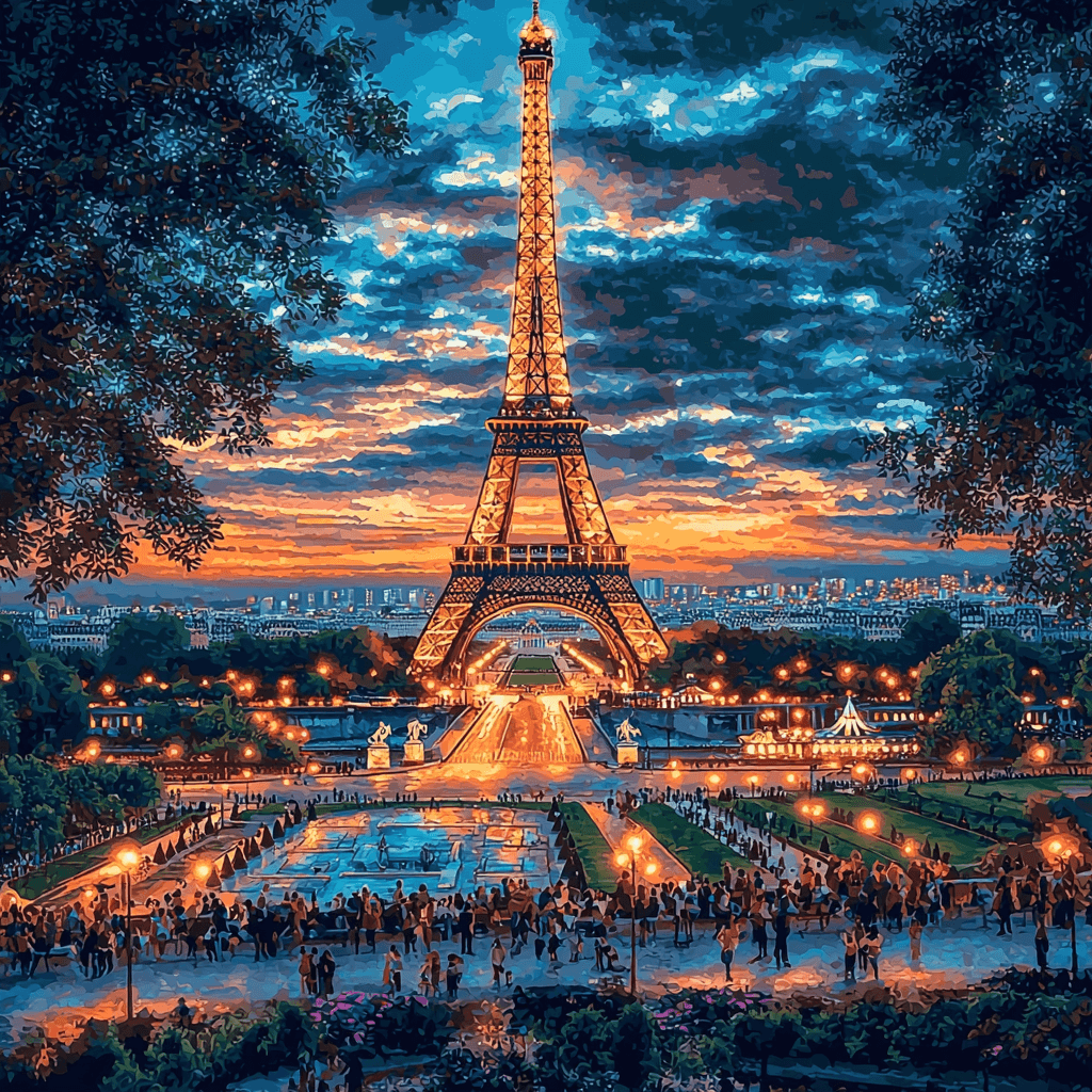 Eiffel Tower Paint By Number