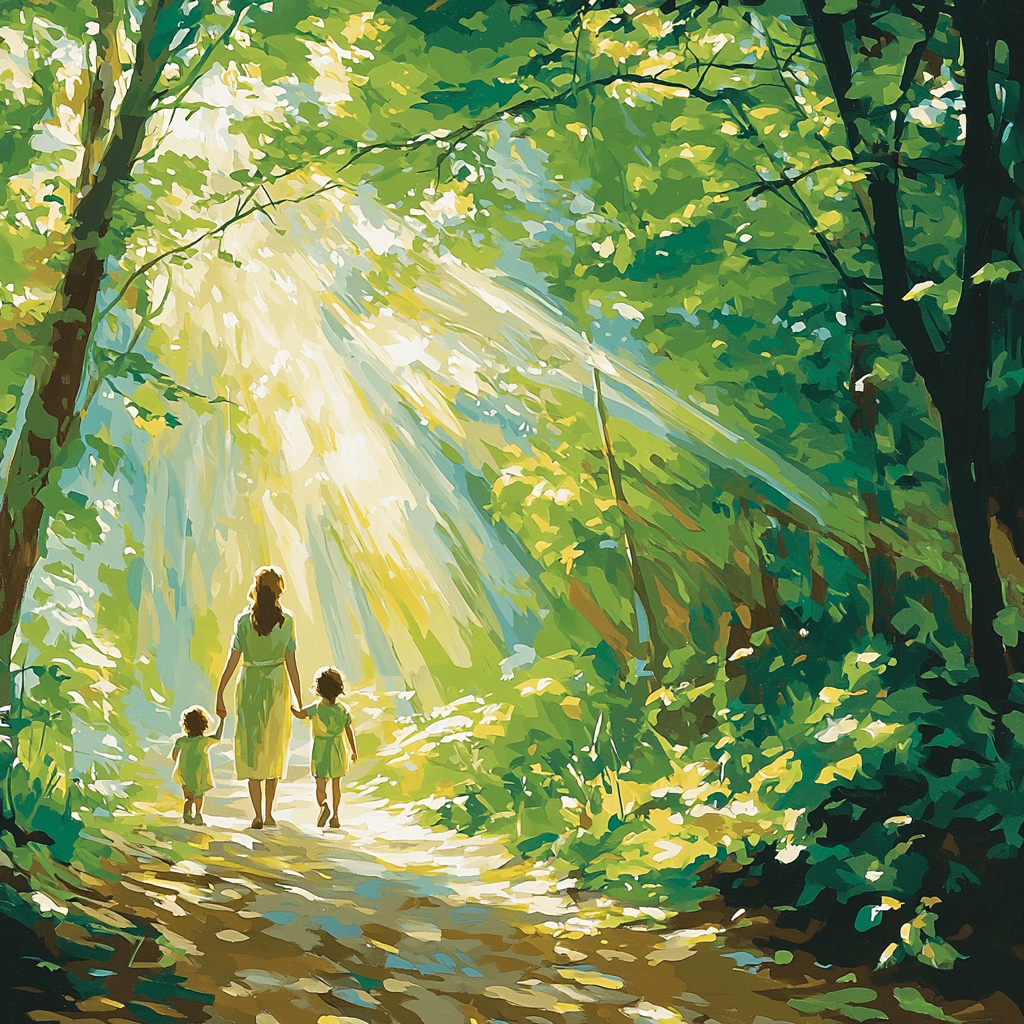 Sunny Strolls Number Painting