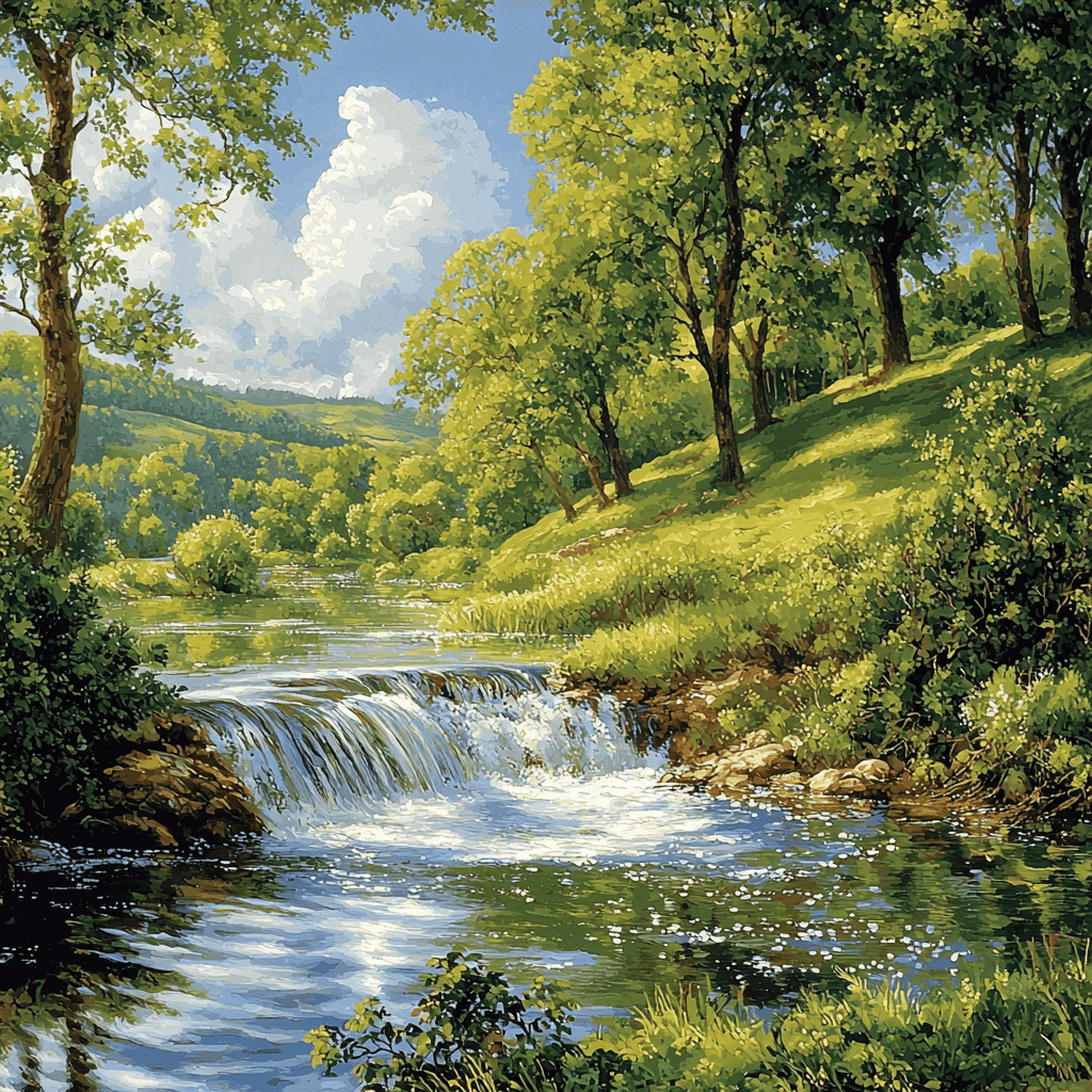 John Constable Inspired Enchanting Riverbank Paint By Numbers Kits