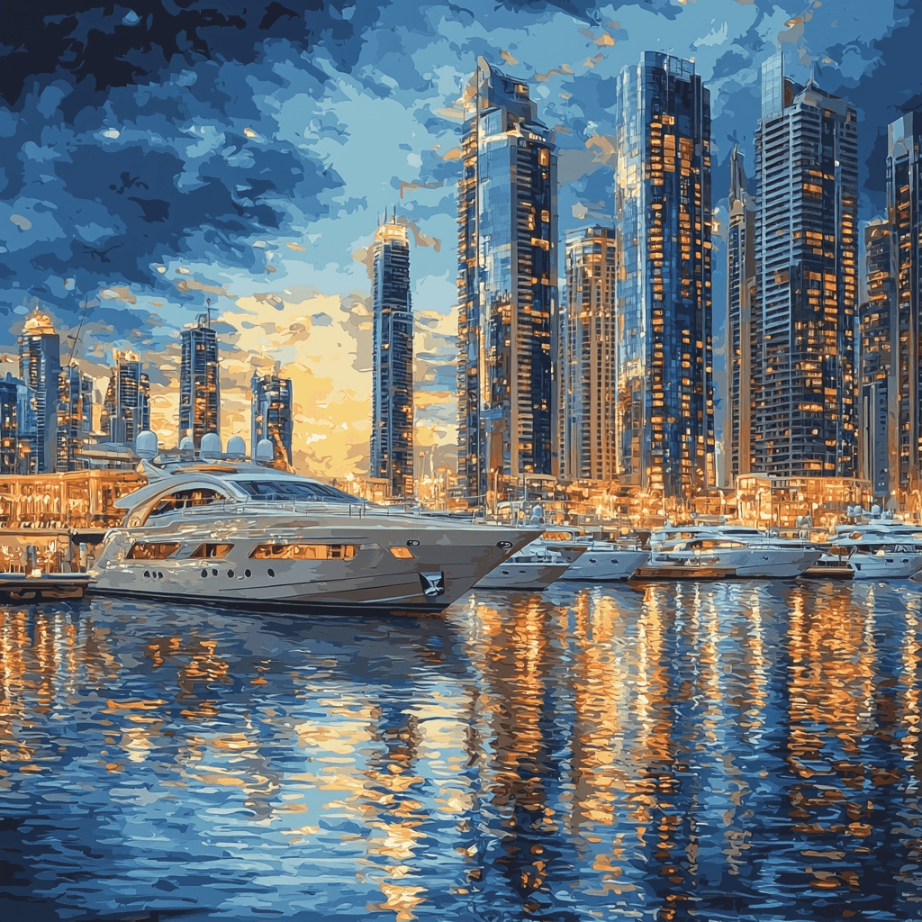 Dubai Marina Paint By Number